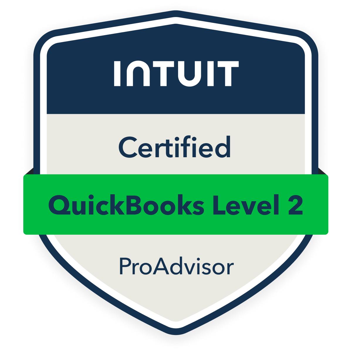 QuickBooks Level 2 Certified ProAdvisor